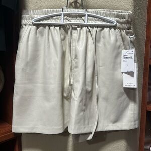 Good American Leather Shorts